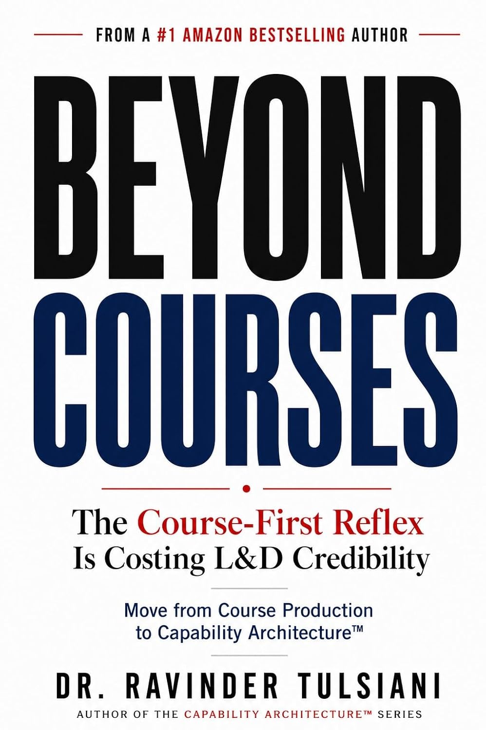 Book cover: Beyond Courses by Ravinder Tulsiani, DBA