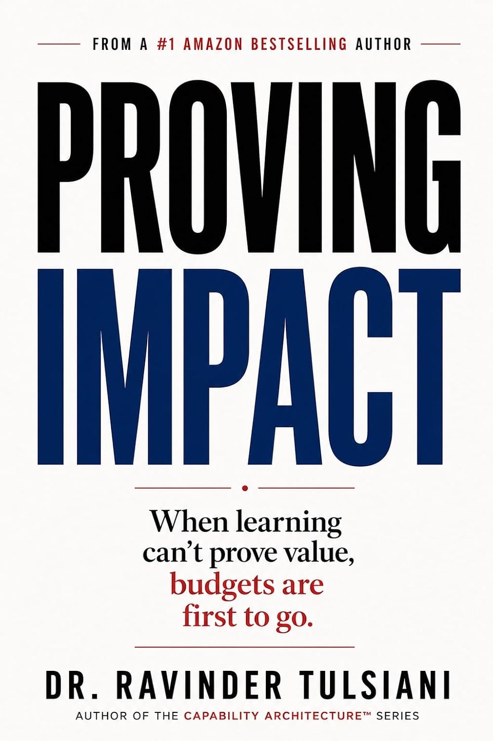 Book cover: Proving Impact by Ravinder Tulsiani, DBA